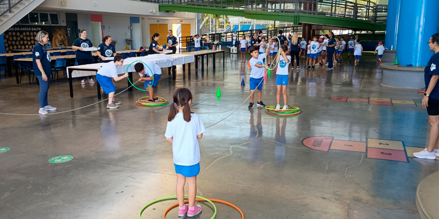 Aluna participando de uma competição esportiva